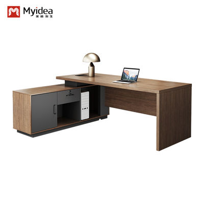 การสนับสนุนการปรับแต่ง Myidea Office Boss Desk โมเดิร์น เฟอร์นิเจอร์เรียบง่าย บุคคลเดี่ยว พร้อมตู้รอง