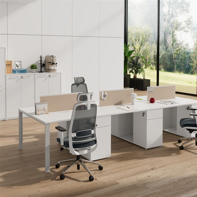ซื้อ โต๊ะทํางานสํานักงาน 4 คนทันสมัยที่มีขาโลหะ online manufacture