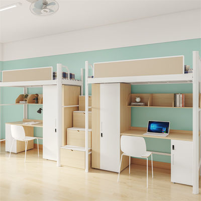 ซื้อ เตียงเตียงสมัยใหม่ With Desk สําหรับห้องนอนโรงเรียน เฟอร์นิเจอร์รองรับการปรับแต่ง online manufacture