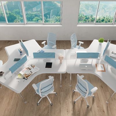 ซื้อ การสนับสนุนการปรับแต่ง ขั้นต่ํา โมเดิร์น Screen Divider สถานที่ทํางาน สํานักงาน พนักงาน โต๊ะทํางาน 6 ที่นั่ง หนาเพิ่มเติม online manufacture