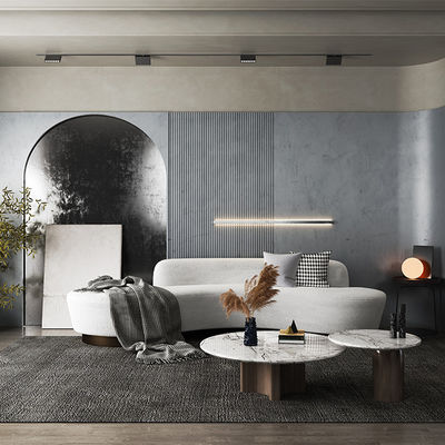 ซื้อ การสนับสนุนการปรับแต่ง ชุดโซฟาหนัง Nordic Minimalism, สํานักงาน, ห้องนอน, การออกแบบ Arc นวัตกรรม, ขาโลหะ, สามที่นั่ง, เนื้อผ้า online manufacture