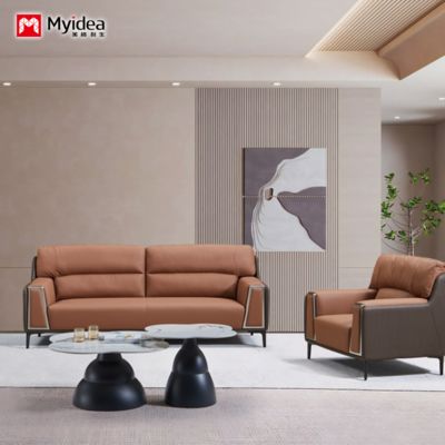 ซื้อ ห้องนั่งเล่นโมเดิร์น โฟชั่น ดีไซน์ โซฟาหนัง เซ็ต Luxury Solid Wood Frame ห้องนั่งเล่นเฟอร์นิเจอร์ โซฟาสํานักงาน online manufacture