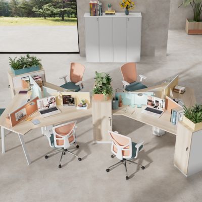Myidea Large Storage Cabinets, Office Desks, Facing Screens, Staff Desks And Chairs, Paired With Computer Desks, And Multi Person Office Furniture