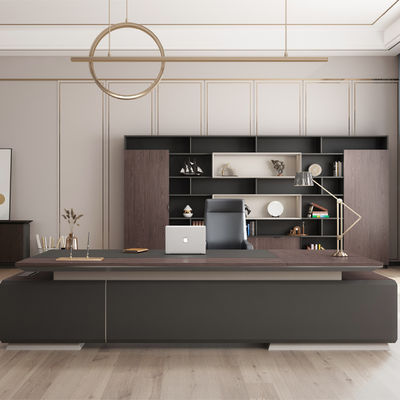 Office Desk, Boss'S Desk, Simple Modern Large Shift Desk, Office Desk And Chair Combination, Light Luxury High-End CEO Manager'S Desk