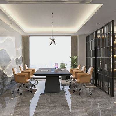 Advanced Nordic minimalism, high-end long table business reception, modern design negotiation table, office conference table