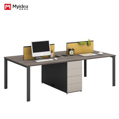 light industrial style，single person multi person staff desk design，fashionable screen style，computer desk，office furniture
