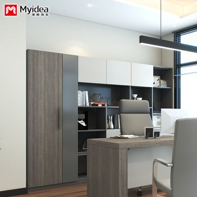 customization Office Stylish Multi-layer Design High Cabinet with Wardrobe Style, CEO Back Cabinet Multifunctional Storage Item FileCabinet