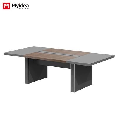 Morandi Color Conference Table Routing System Company Office Meeting Room Reception Desk and Chair Combination