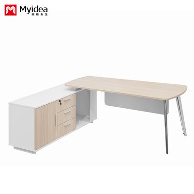 A Main Storage Cabinet with Octagonal Aluminum Alloy Die-casting Feet for the Main Desk