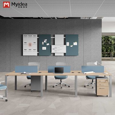 Two Staff Members Facing Each Other, Office Desk wholesale, Steel foot style, Office Furniture Desk wholesale