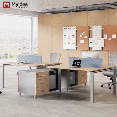 Two Staff Members Facing Each Other, Office Desk wholesale, Steel foot style, Office Furniture Desk wholesale