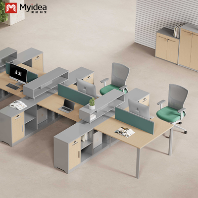 Foshan Furniture Source Factory Direct Supply Staff Desk Office Staff Desk with Storage Cabinet