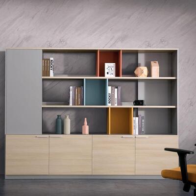 ซื้อ ตู้เก็บเอกสารสีไม้โอ๊คสไตล์นอร์ดิก ตู้โชว์ด้านบน online manufacture