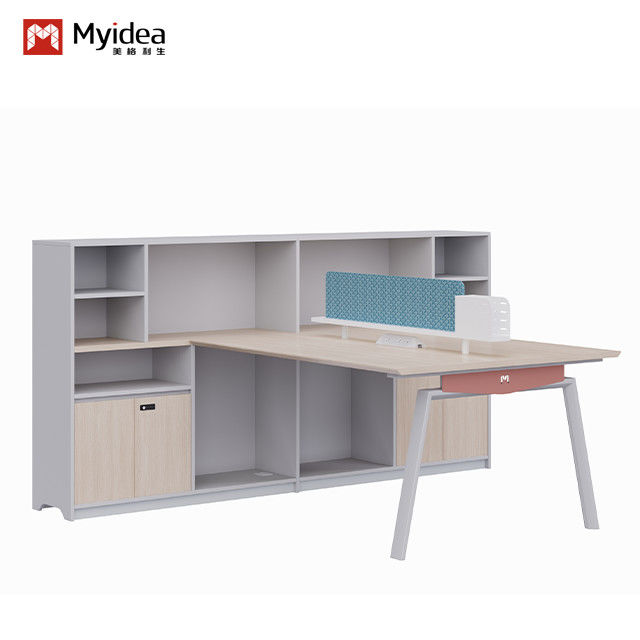 Two-Person Staff Desk Partition Separated