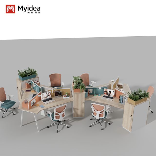 Myidea Large Storage Cabinets, Office Desks, Facing Screens, Staff Desks And Chairs, Paired With Computer Desks, And Multi Person Office Furniture