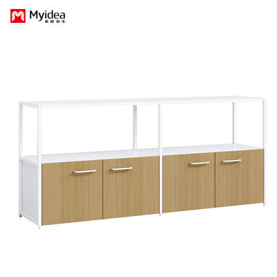 Myidea คลาสสิค ตู้น้ําชา 2 ชั้น บริษัท สํานักงาน ตู้แสดงภาพ ตู้แยกเอกสารและตู้เก็บข้อมูล พร้อมประตูตู้
