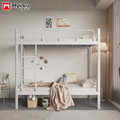 Factory Wholesale Apartment Rental Bed, College Dormitory Bed, integrated Thickened Bunk Bed, lron Elevated Bed