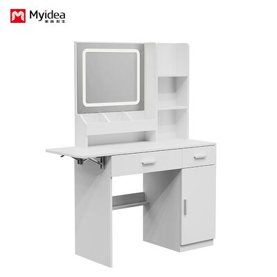 การปรับแต่งอย่างง่ายด้วยกระจก, สตูล, โต๊ะเครื่องแป้ง, ห้องนอน, เครื่องสำอางพร้อมตู้, โต๊ะเก็บของ, ครัวเรือนขนาดเล็ก, โต๊ะแต่งหน้า